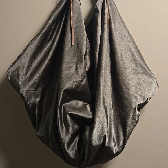 Monserat De Lucca Hobo Satin Bag Pewter - Picture 2 of 7